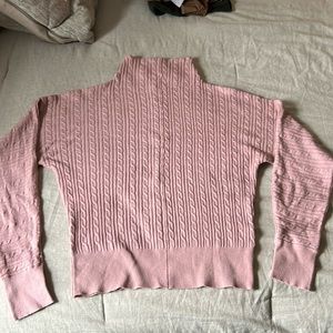 Tahari turtleneck mini cable sweater, size small.